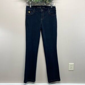 Second Yoga Jeans Mid Rise Straight Leg Dark Wash Stretch Denim 29